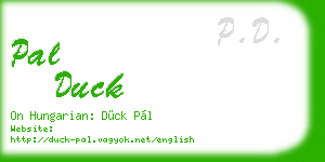 pal duck business card